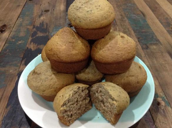 Chia and Cinnamon Banana Muffins