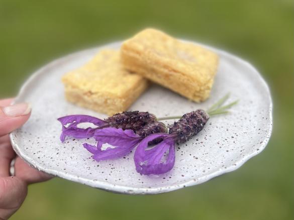 Janine’s Lavender and White Chocolate Shortbread - Thermie and Friends