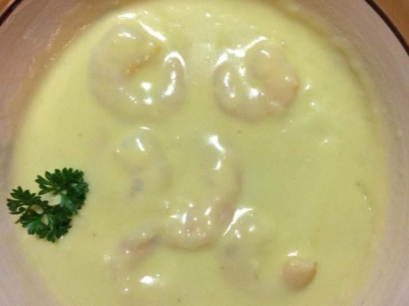 Thick and Creamy Garlic Prawns