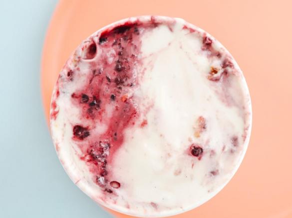 Vanilla/Berry frozen yogurt