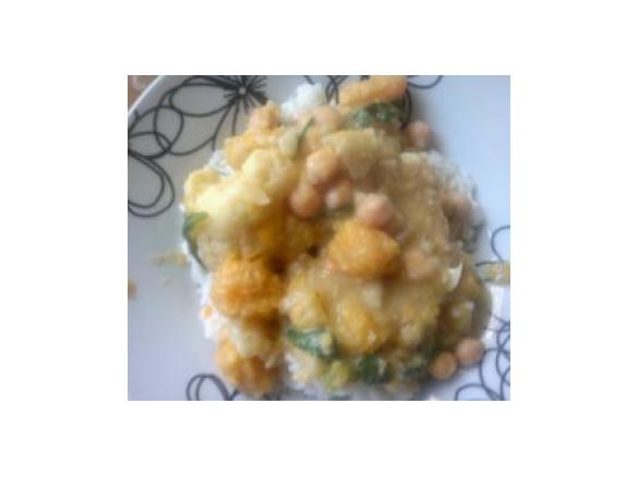 Awesome Pumpkin, Chickpea and Spinach Satay