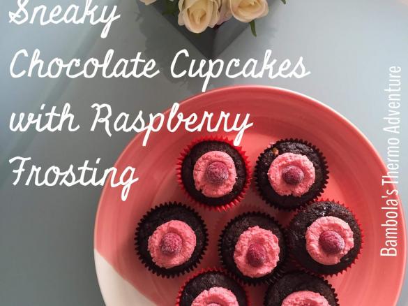 Sneaky Chocolate Cupcakes with Raspberry Frosting