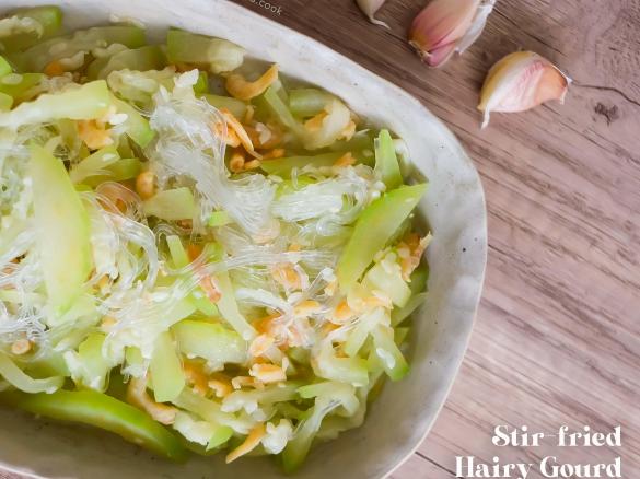 Stir-fried Hairy Gourd with Dried Shrimp and Tang Hoon