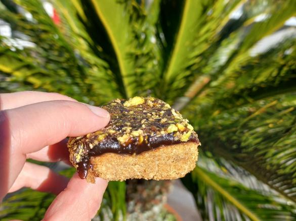 Sticky Ginger and Pistacio Slab