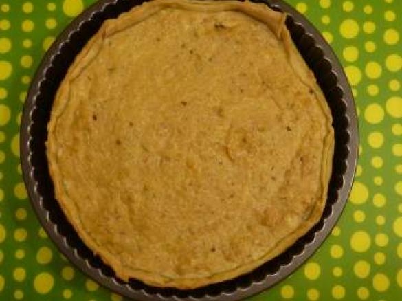 Salmon souffled tart