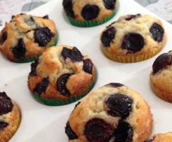 Coconut cherry friands