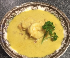 Creamy Coconut Curried Prawns LCHF