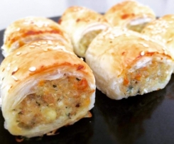 CHICKEN AND CHEESE SAUSAGE ROLLS