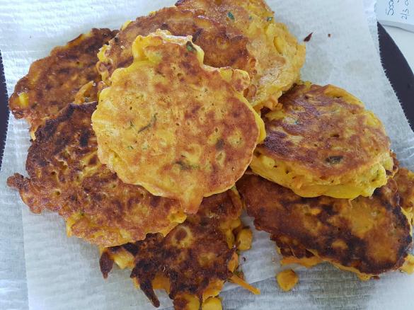 Sweet potato and corn fritters