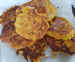 Sweet potato and corn fritters