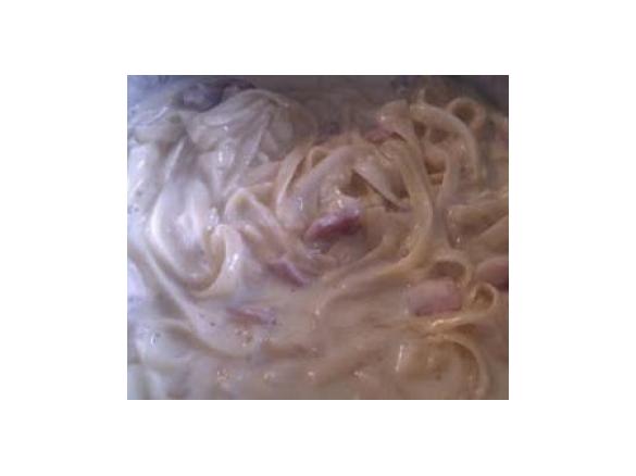 Bacon mushroom cabonara