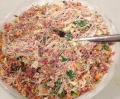 Corned Beef and noodle salad with Horseradish mayonnaise
