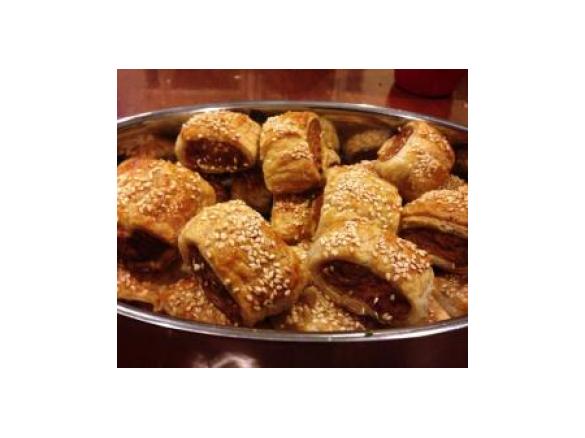 Sally's Special Sausage Rolls with added Tomato Sauce