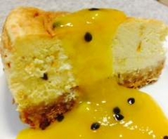 mango passionfruit baked cheesecake