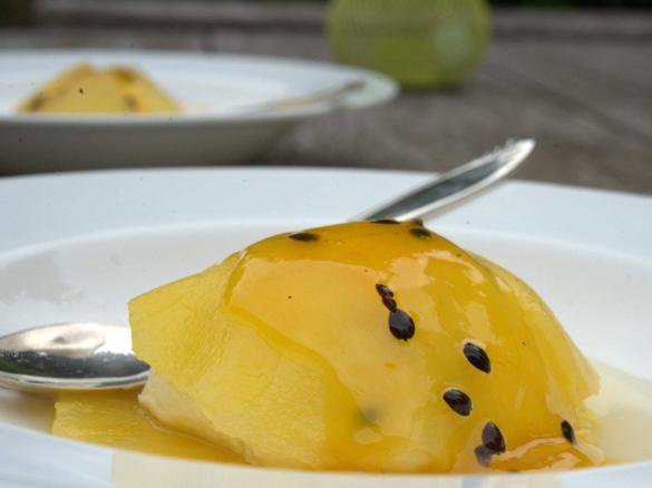 Pineapple with White Chocolate Mousse