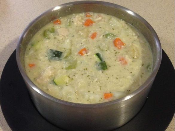 Creamy Chicken and Vegetable Soup (dairy free, nut free)