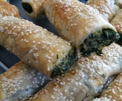 Spinach and Three Cheese Rolls