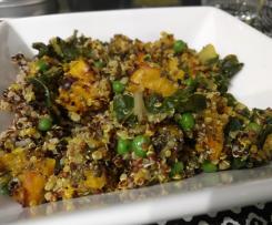 Spicy pumpkin and pea quinoa