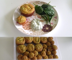 Quick & Tasty Cheese, Pumpkin, Baby Spinach and Bacon Muffins - One bowl