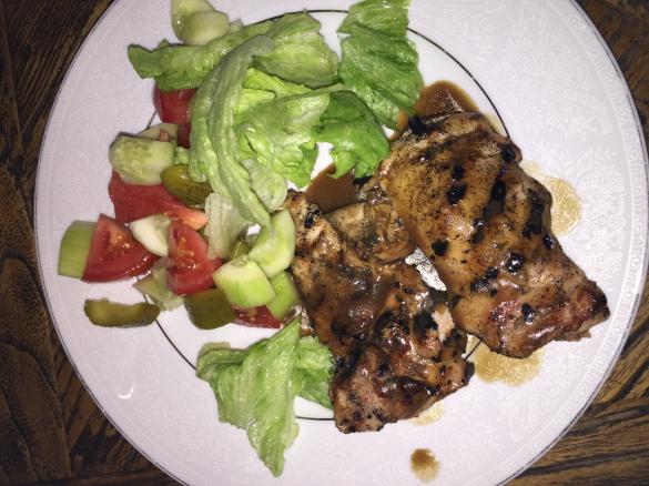 Chicken thighs with Balsamic Reduction