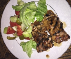 Chicken thighs with Balsamic Reduction