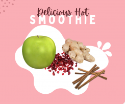 Hot Apple, Cranberry and Ginger Smoothie