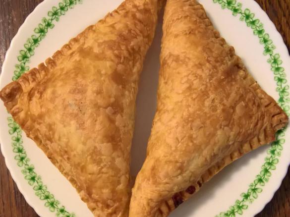 Chorizo, Spinach and Feta Triangles