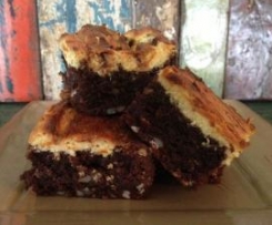 Marbled Orange Cream & Brazil Nut Brownies