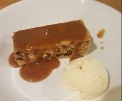 Sticky Date Cheesecake Slice with Caramel Fudge Sauce