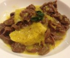 Chocolate pasta with Orange liqueur sauce