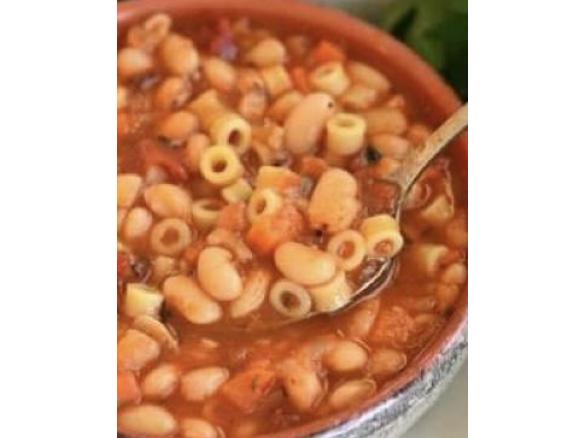 Pasta and Borlotti Beans with Sauce *Nonnas recipe converted)