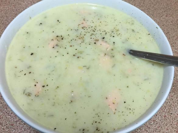 Salmon Chowder with Dill and Potatoes