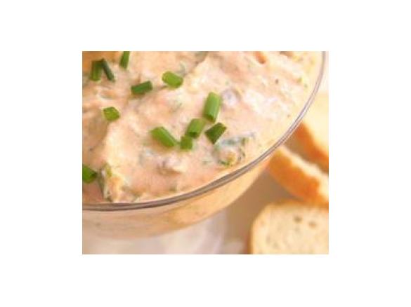 Leek and smoked salmon dip
