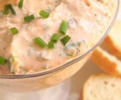 Leek and smoked salmon dip