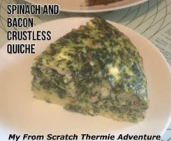 Spinach, Feta and Bacon Crustless Quiche