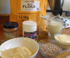 Lupin Flour and Atta Flour Bread