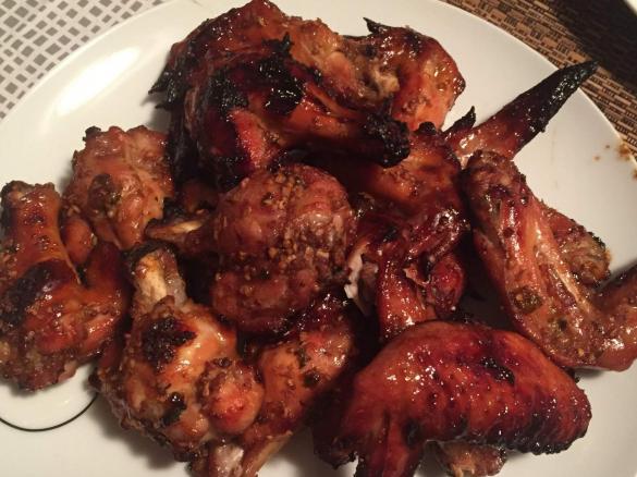 Sticky Bourbon Wings
