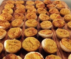 Mini Cheesy Vegetarian Party Quiches