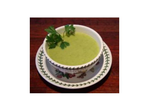 Parsnip, Pea and Pear Soup