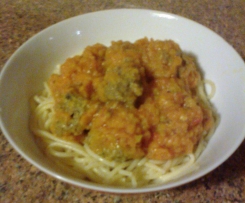 Cheesy Meatballs With Spaghetti
