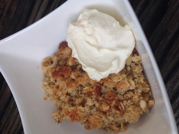 Apple and Rhubarb Crumble 