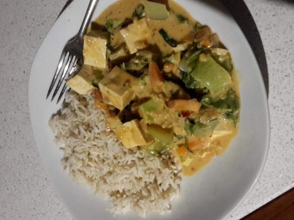Vegan Peanut Lime Curry with Tofu