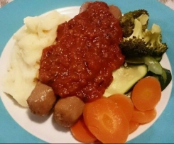 Sausages With Tomato & Onion Gravy - Thermomumma