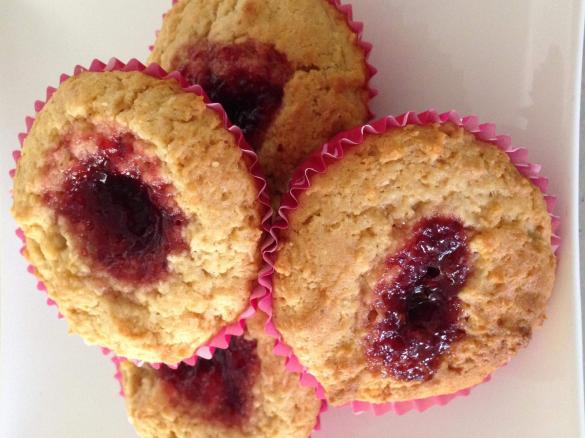 Coconut Jam drop cupcakes