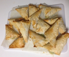 Spinach and feta  triangles