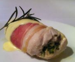 Chicken and Proscuitto with Creamy Cheese Sauce . . . HOWEZAT!