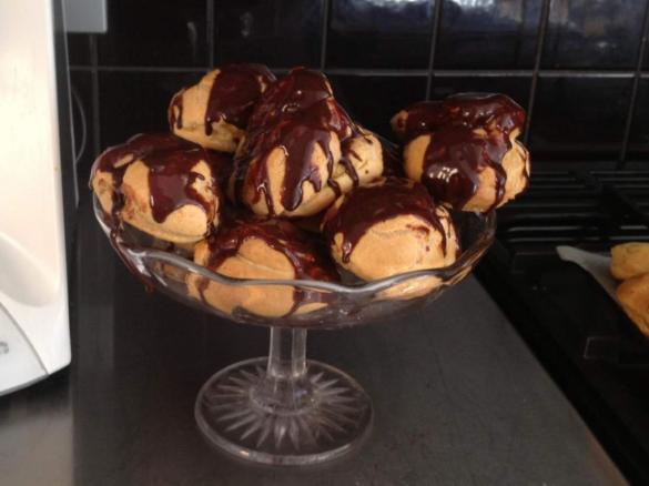 Mocha Profiteroles adapted from Christine Manfield's Desserts