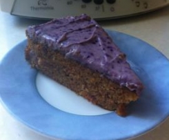 Carrot Cake with Blueberry Cream Cheese Icing