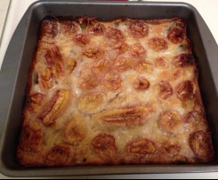 Baked Banana Custard Cake