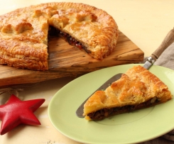 Red capsicum pithivier with parmesan pastry